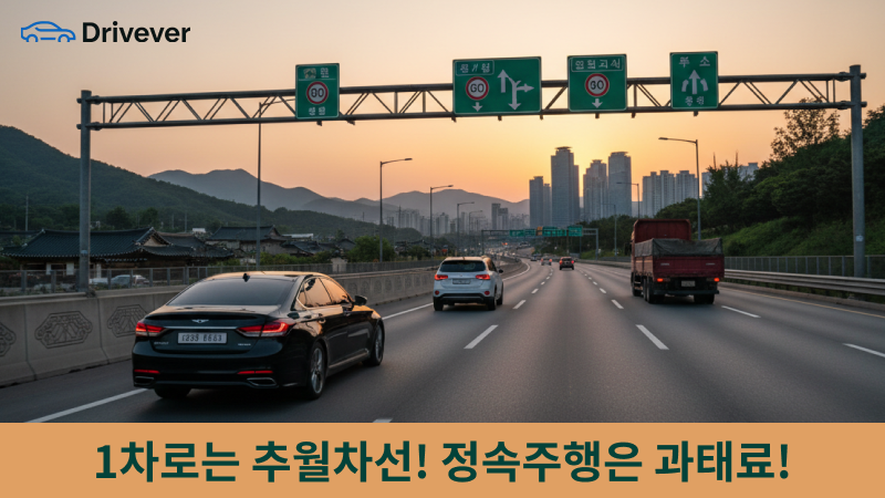 고속도로 지정차로제 완벽 정리! 1차로 정속주행 과태료와 올바른 추월 방법