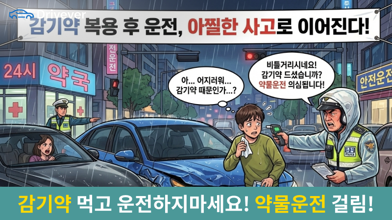 2026년부터는 감기약 먹고 운전해도, 약물운전에 걸린다! 4월부터 최대 벌금 2000만원!